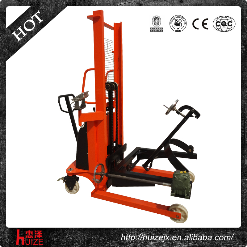 半電動(dòng)稱重油桶車(chē)（夾鐵桶，手搖翻轉(zhuǎn)倒料）